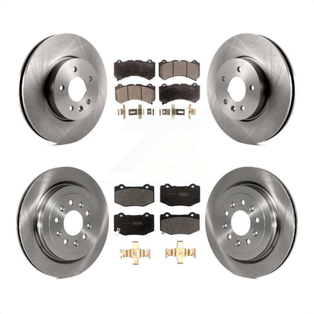 Front Rear Disc Brake Rotors And Semi-Metallic Pads Kit For 2017 Cadillac ATS V With 321mm Diameter Rotor K8F-102694 by Transit Auto