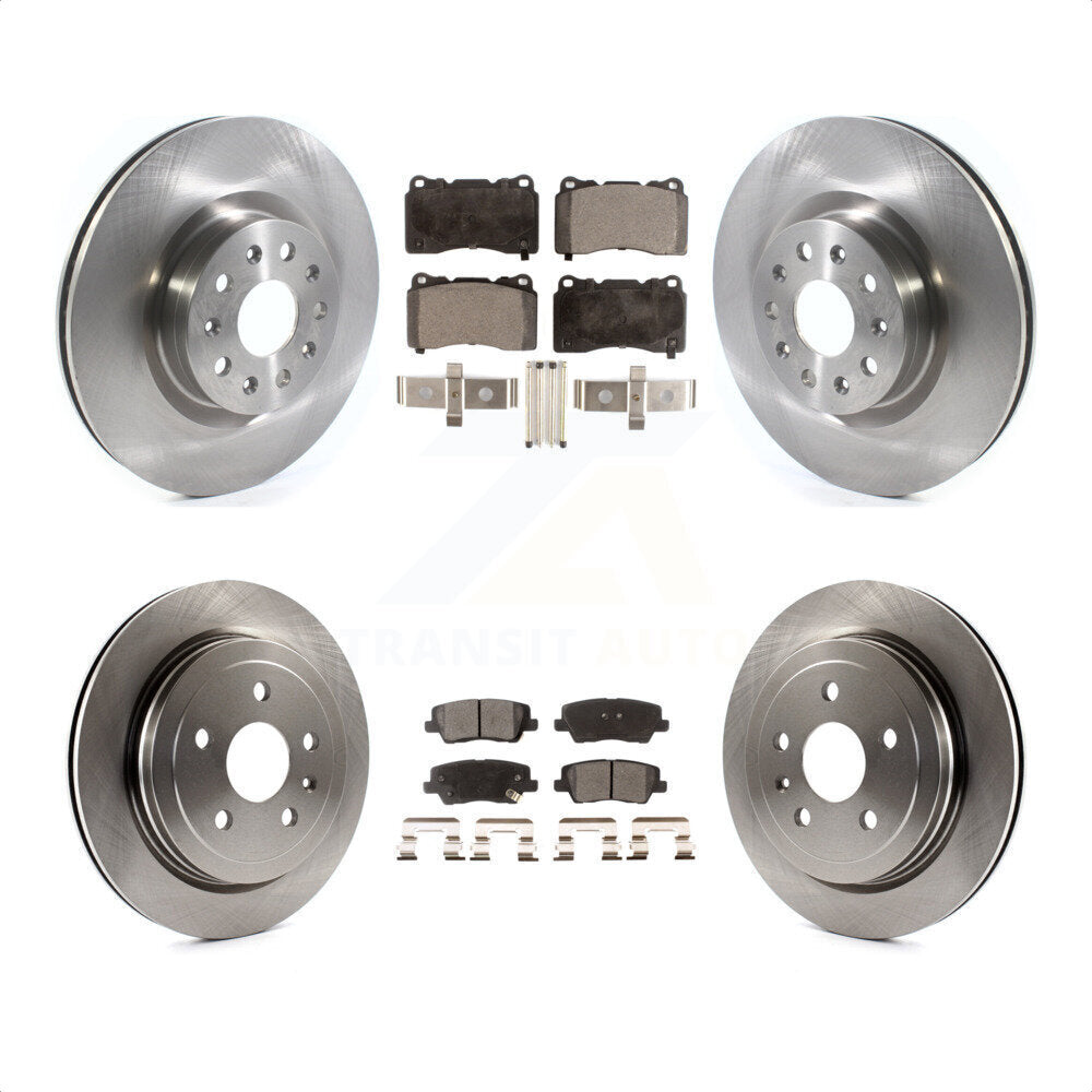 Front Rear Disc Brake Rotors And Semi-Metallic Pads Kit For Cadillac CTS With 18" Factory Wheels K8F-102696 by Transit Auto