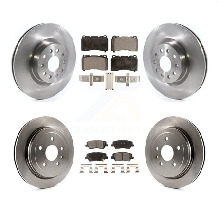 Front Rear Disc Brake Rotors And Semi-Metallic Pads Kit For Cadillac CTS With 18" Factory Wheels K8F-102696 by Transit Auto