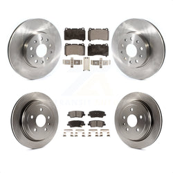Front Rear Disc Brake Rotors And Semi-Metallic Pads Kit For Cadillac CTS K8F-102698