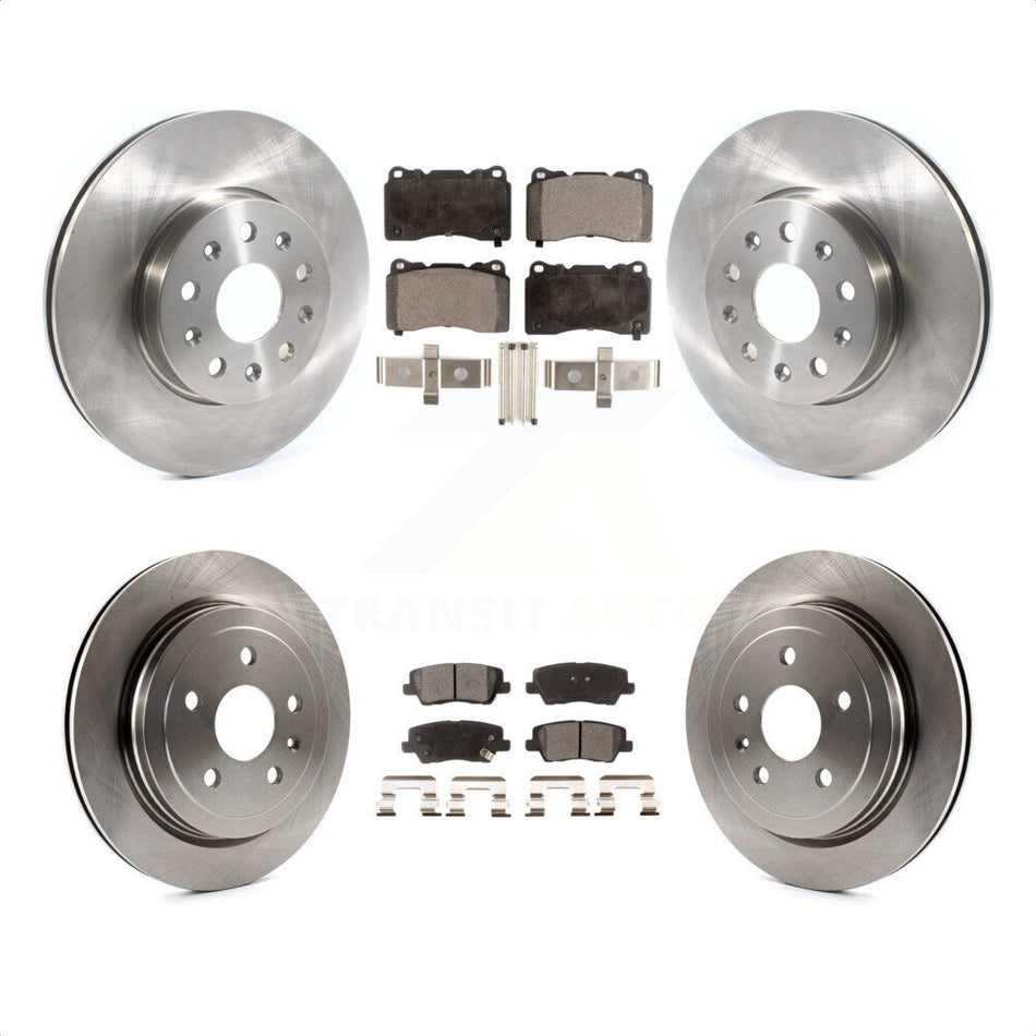 Front Rear Disc Brake Rotors And Semi-Metallic Pads Kit For Cadillac CTS K8F-102698 by Transit Auto