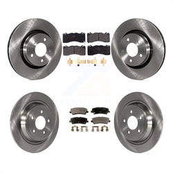 Front Rear Disc Brake Rotors And Semi-Metallic Pads Kit For 2015 Ford Mustang V6 With Brembo Brakes K8F-102711