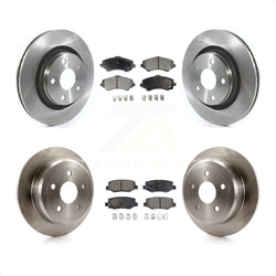 Front Rear Disc Brake Rotors And Semi-Metallic Pads Kit For Jeep Wrangler JK With 332mm Diameter Rotor K8F-102714