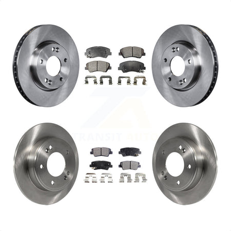 Front Rear Disc Brake Rotors And Semi-Metallic Pads Kit For 2014 Kia Forte5 EX K8F-102731 by Transit Auto