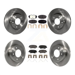 Front Rear Disc Brake Rotors And Semi-Metallic Pads Kit For Kia Soul Forte Hyundai Elantra GT Kona Forte5 K8F-102732