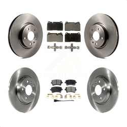 Front Rear Disc Brake Rotors And Semi-Metallic Pads Kit For 2016 Audi Q5 FLEX engine K8F-102735