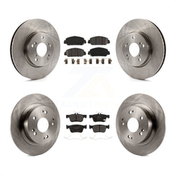 Front Rear Disc Brake Rotors And Semi-Metallic Pads Kit For Honda Accord K8F-102738