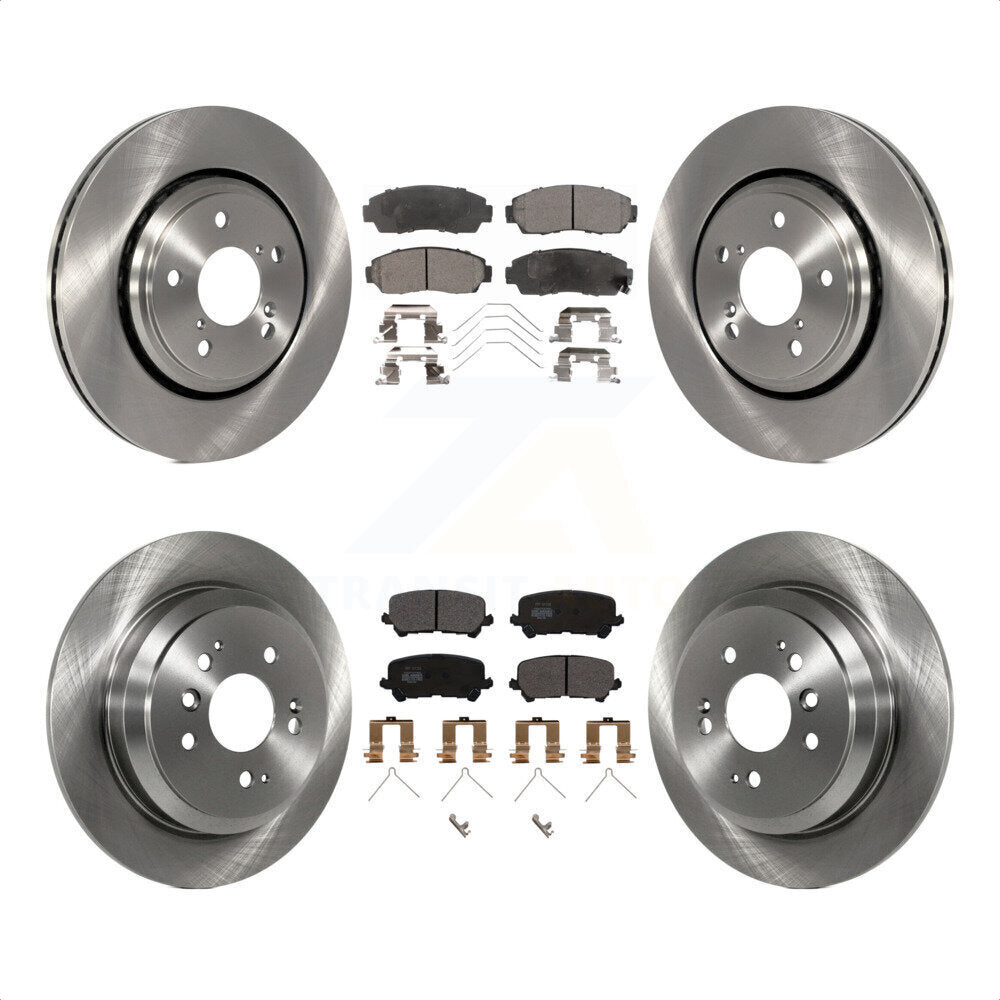 Front Rear Disc Brake Rotors And Semi-Metallic Pads Kit For 2019-2022 Honda Passport K8F-102740 by Transit Auto