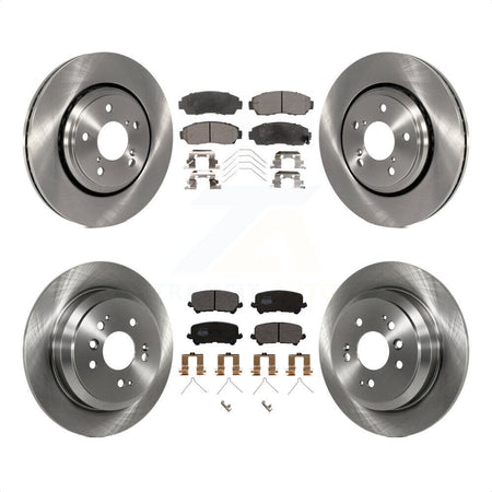 Front Rear Disc Brake Rotors And Semi-Metallic Pads Kit For 2019-2022 Honda Passport K8F-102740 by Transit Auto