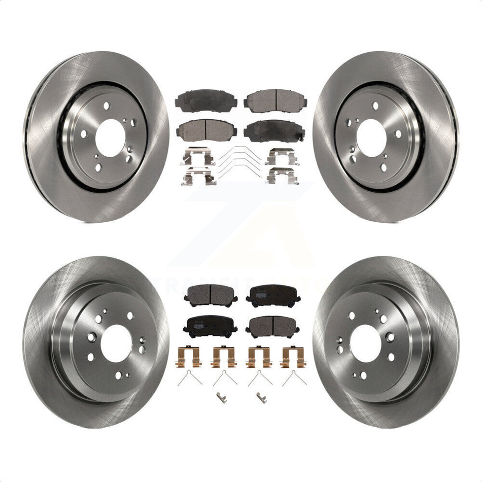 Front Rear Disc Brake Rotors And Semi-Metallic Pads Kit For 2019-2022 Honda Passport K8F-102740 by Transit Auto