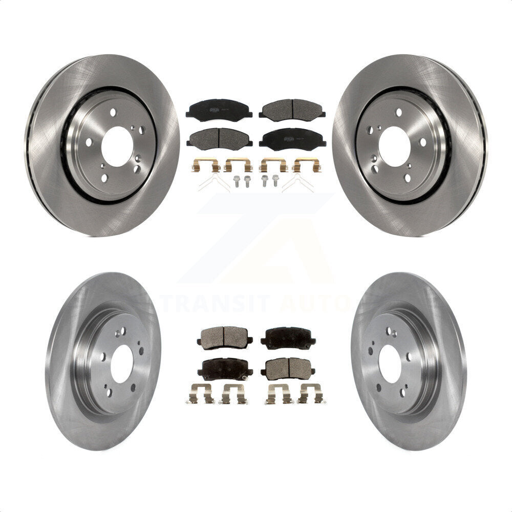 Front Rear Disc Brake Rotors And Semi-Metallic Pads Kit For 2018-2023 Honda Odyssey K8F-102742 by Transit Auto