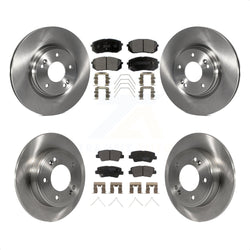 Front Rear Disc Brake Rotors And Semi-Metallic Pads Kit For Kia Soul Forte K8F-102751