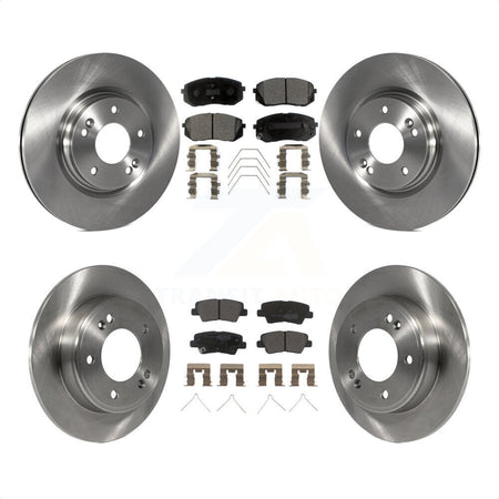 Front Rear Disc Brake Rotors And Semi-Metallic Pads Kit For Kia Soul Forte K8F-102751 by Transit Auto