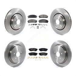 Front Rear Disc Brake Rotors And Semi-Metallic Pads Kit For Lexus RX350 RX450h RX350L RX450hL K8F-102756