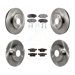 Front Rear Disc Brake Rotors And Semi-Metallic Pads Kit For Honda Civic K8F-102757