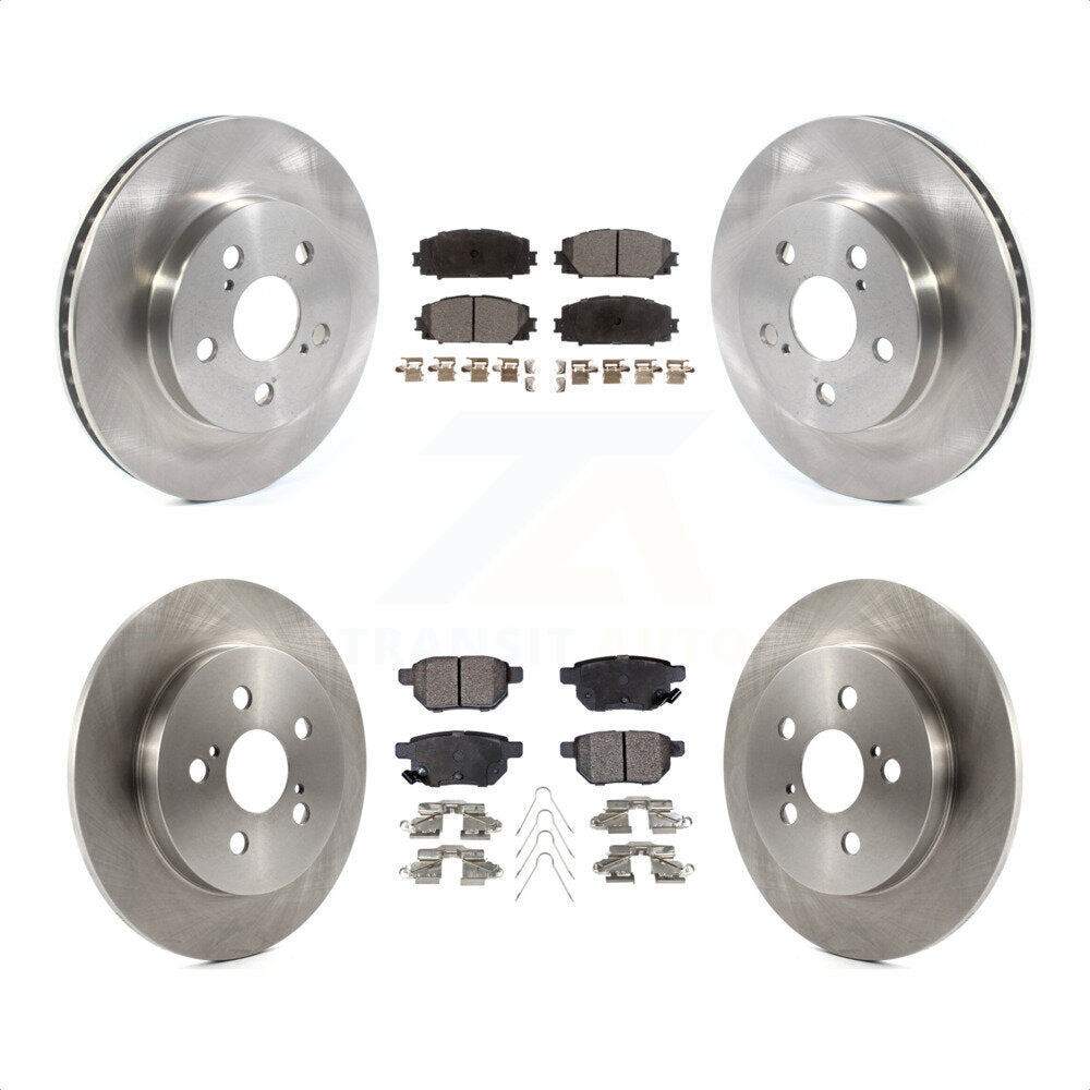 Front Rear Disc Brake Rotors And Semi-Metallic Pads Kit For Toyota Corolla Prius Prime K8F-102760 by Transit Auto