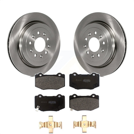 Rear Disc Brake Rotors And Semi-Metallic Pads Kit For 2016-2017 Cadillac ATS V K8F-102781 by Transit Auto