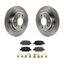 Rear Disc Brake Rotors And Semi-Metallic Pads Kit For 2016-2022 Chevrolet Malibu With Manual Parking K8F-102782