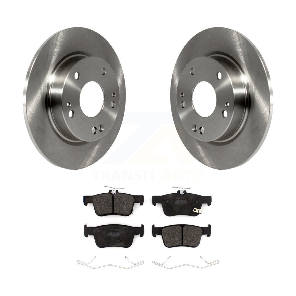 Rear Disc Brake Rotors And Semi-Metallic Pads Kit For Honda Insight Civic K8F-102801 by Transit Auto