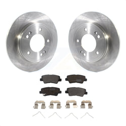 Rear Disc Brake Rotors And Semi-Metallic Pads Kit For Hyundai Elantra Kia Niro Ioniq K8F-102804