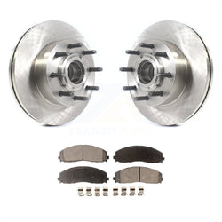 Front Disc Brake Rotors Hub Assembly And Semi-Metallic Pads Kit For Ford F-250 Super Duty F-350 K8F-102814