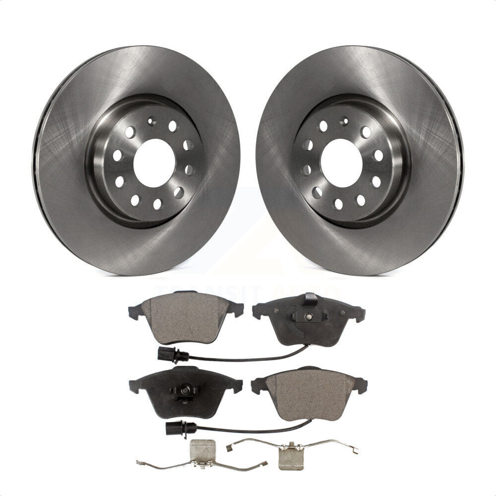 Front Disc Brake Rotors And Semi-Metallic Pads Kit For Volkswagen CC Passat K8F-102825 by Transit Auto