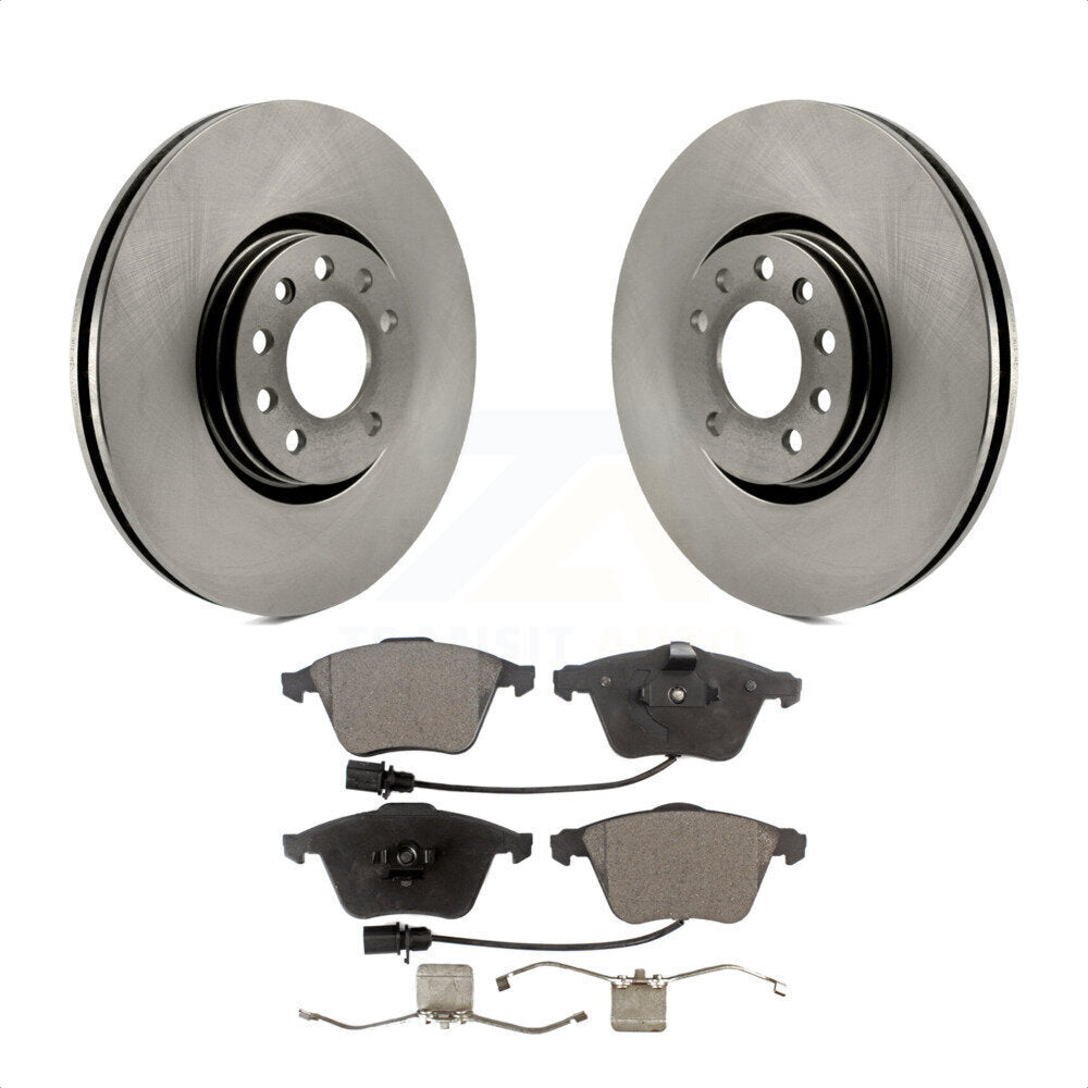 Front Disc Brake Rotors And Semi-Metallic Pads Kit For 2010-2011 Saab 9-3X With 314mm Diameter Rotor K8F-102831 by Transit Auto