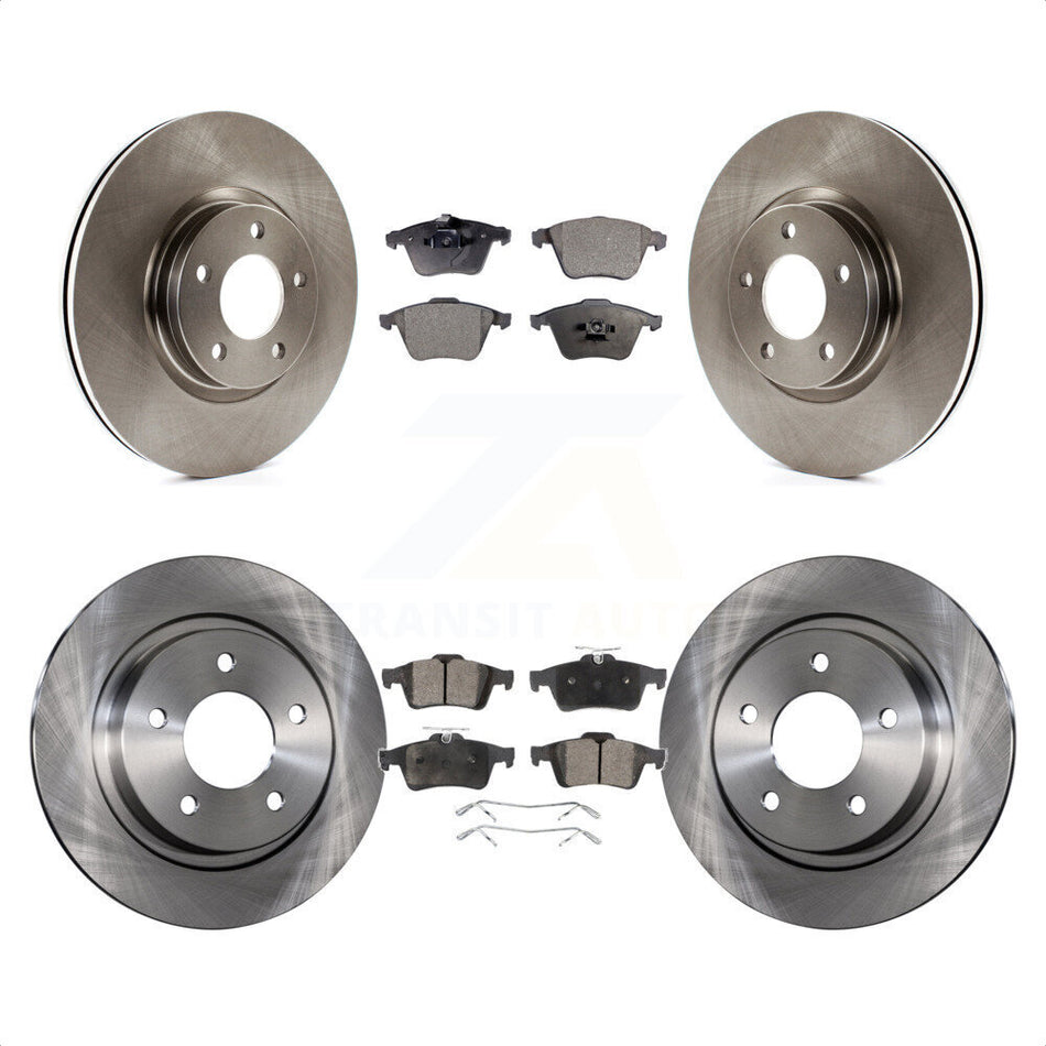 Front Rear Disc Brake Rotors And Semi-Metallic Pads Kit For Mazda 3 K8F-102847 by Transit Auto