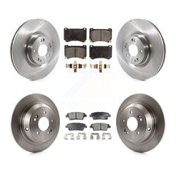 Front Rear Disc Brake Rotors And Semi-Metallic Pads Kit For 2012-2014 Hyundai Genesis 5.0L K8F-102851