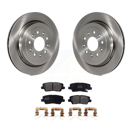 Rear Disc Brake Rotors And Semi-Metallic Pads Kit For Cadillac ATS K8F-102857 by Transit Auto