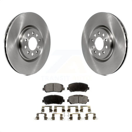 Front Disc Brake Rotors And Semi-Metallic Pads Kit For 2014-2017 Jeep Cherokee With Single Piston Caliper K8F-102860 by Transit Auto