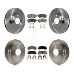 Front Rear Disc Brake Rotors And Semi-Metallic Pads Kit For Chevrolet Impala Monte Carlo Oldsmobile Intrigue K8F-102865