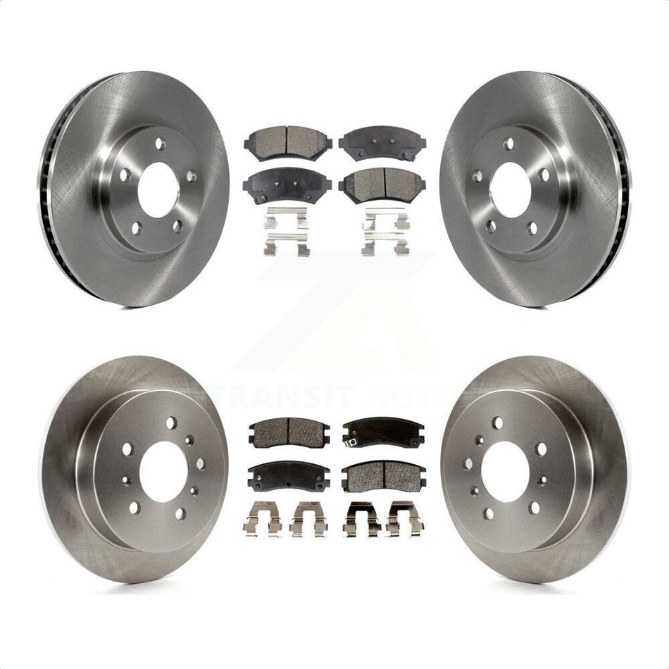 Front Rear Disc Brake Rotors And Semi-Metallic Pads Kit For Chevrolet Impala Monte Carlo Oldsmobile Intrigue K8F-102865 by Transit Auto