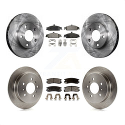Front Rear Disc Brake Rotors And Semi-Metallic Pads Kit For Pontiac Grand Am Oldsmobile Alero K8F-102866