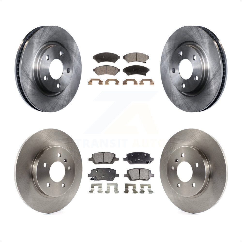 Front Rear Disc Brake Rotors And Semi-Metallic Pads Kit For 2005-2005 Chevrolet Uplander Buick Terraza Saturn Relay FWD K8F-102868 by Transit Auto