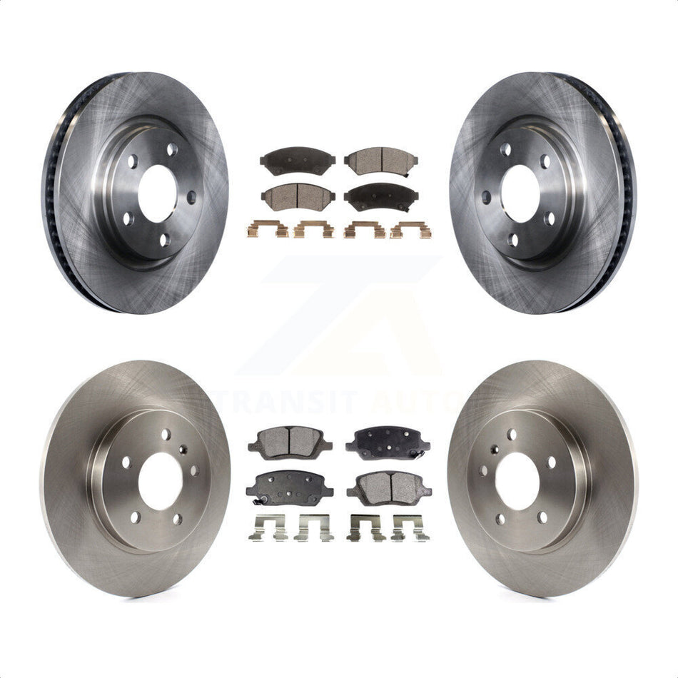 Front Rear Disc Brake Rotors And Semi-Metallic Pads Kit For 2005-2005 Chevrolet Uplander Buick Terraza Saturn Relay FWD K8F-102868 by Transit Auto