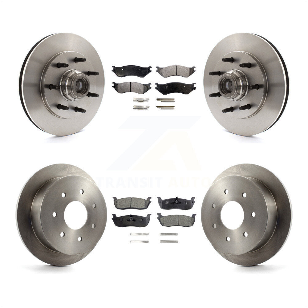 Front Rear Disc Brake Rotors And Semi-Metallic Pads Kit For Ford F-150 F-250 HD K8F-102960 by Transit Auto