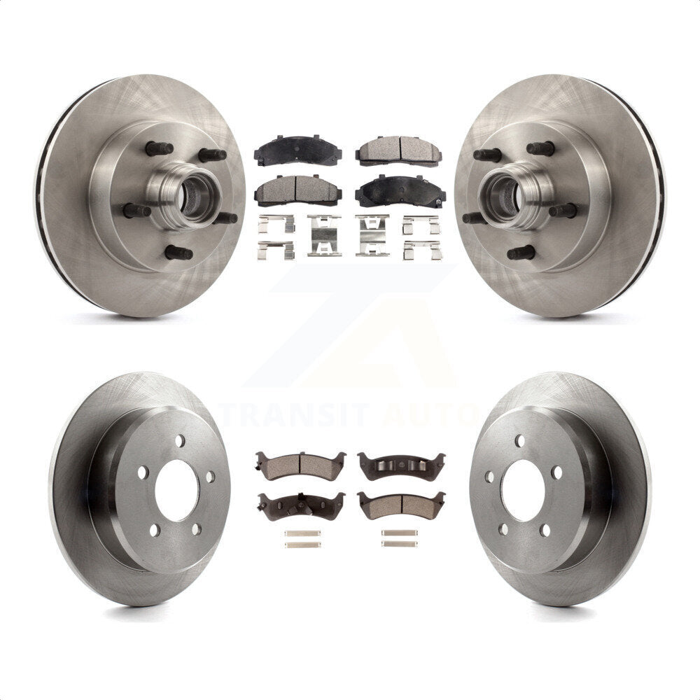 Front Rear Disc Brake Rotors And Semi-Metallic Pads Kit For Ford Ranger With 261mm Diameter Rotor K8F-102962 by Transit Auto