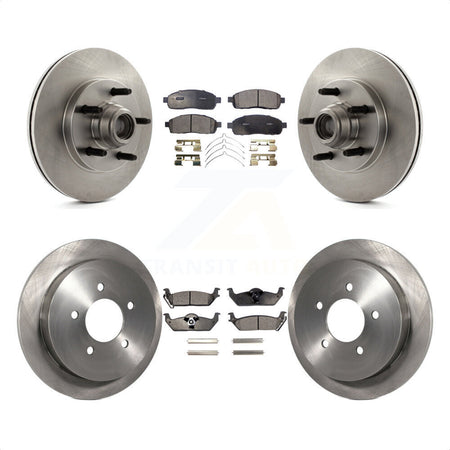 Front Rear Disc Brake Rotors And Semi-Metallic Pads Kit For 2004 Ford F-150 RWD With 5 Lug Wheels 11th Digit Of Vin Is C K8F-102968 by Transit Auto