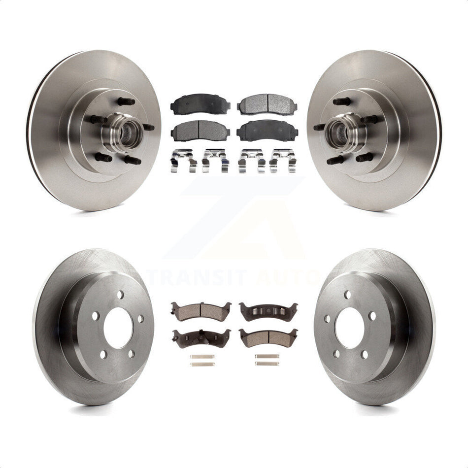 Front Rear Disc Brake Rotors And Semi-Metallic Pads Kit For 2001 Ford Explorer Sport RWD K8F-102971 by Transit Auto