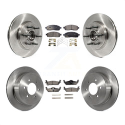 Front Rear Disc Brake Rotors And Semi-Metallic Pads Kit For Ford F-150 Lincoln Mark LT RWD K8F-102972