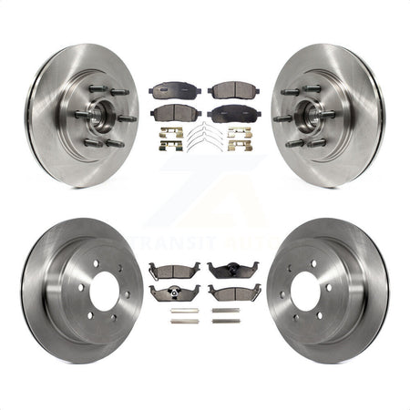 Front Rear Disc Brake Rotors And Semi-Metallic Pads Kit For Ford F-150 Lincoln Mark LT RWD K8F-102972 by Transit Auto