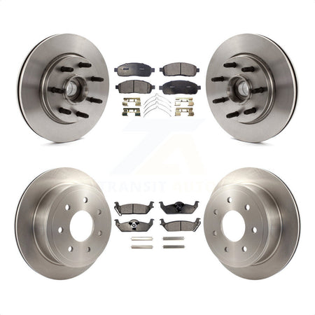 Front Rear Disc Brake Rotors And Semi-Metallic Pads Kit For Ford F-150 Lincoln Mark LT RWD K8F-102973 by Transit Auto