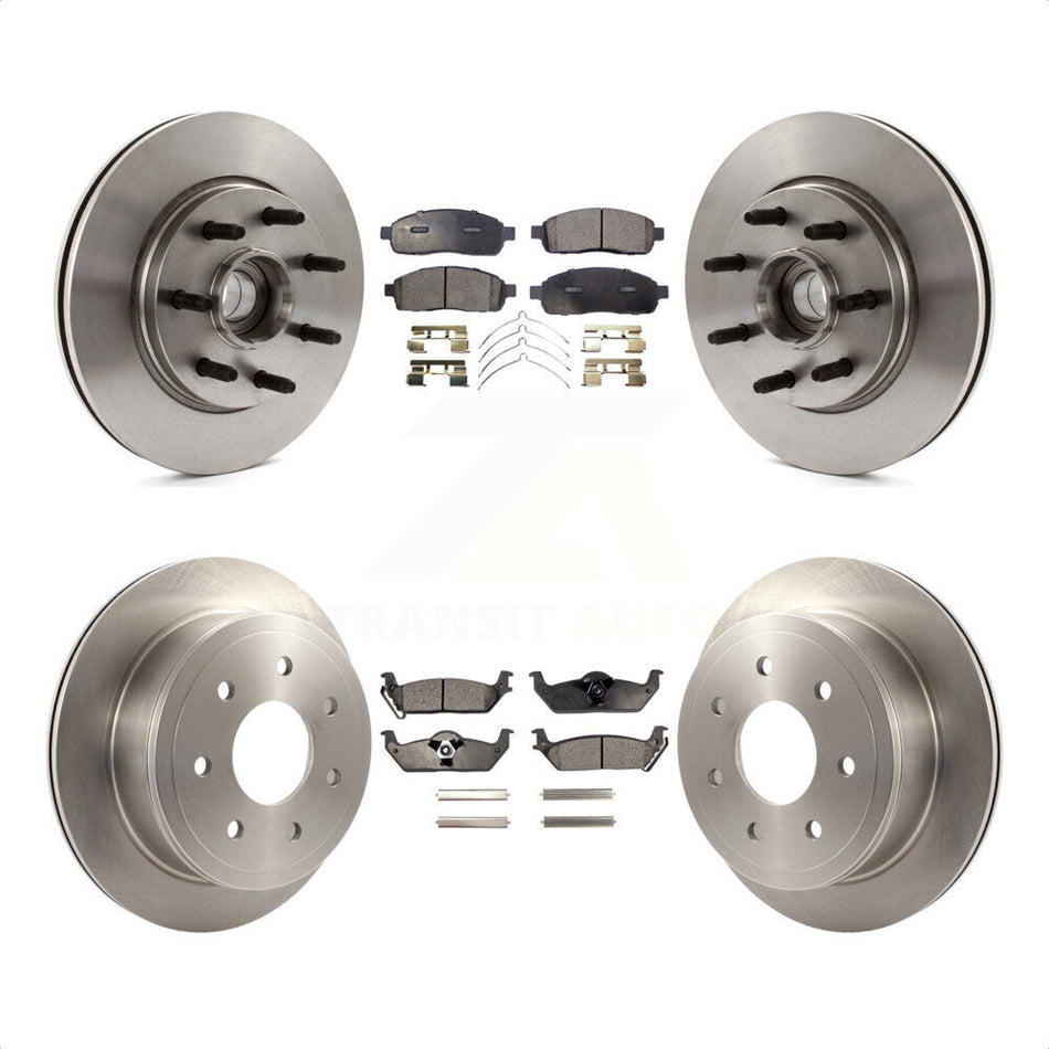 Front Rear Disc Brake Rotors And Semi-Metallic Pads Kit For Ford F-150 Lincoln Mark LT RWD K8F-102973 by Transit Auto