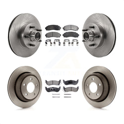 Front Rear Disc Brake Rotors And Semi-Metallic Pads Kit For 2010-2011 Ford Ranger RWD K8F-102989