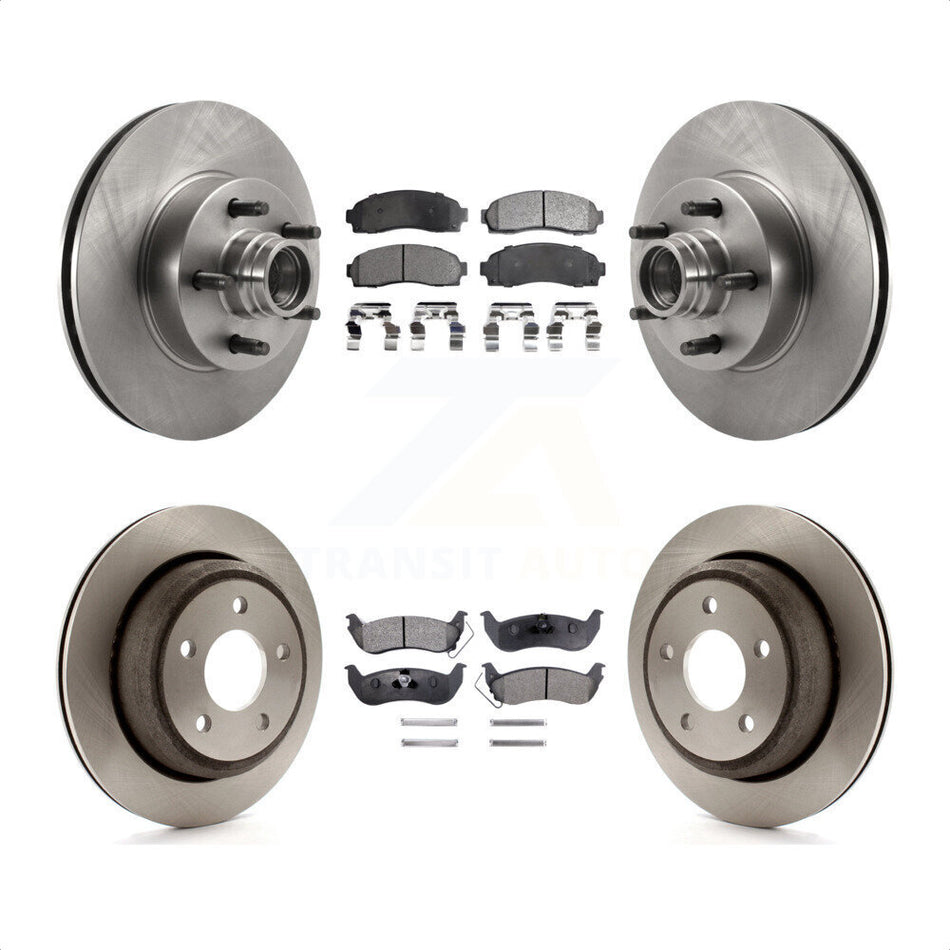 Front Rear Disc Brake Rotors And Semi-Metallic Pads Kit For 2010-2011 Ford Ranger RWD K8F-102989 by Transit Auto