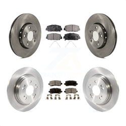 Front Rear Disc Brake Rotors And Semi-Metallic Pads Kit For Acura RLX K8F-103002