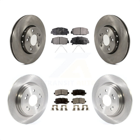 Front Rear Disc Brake Rotors And Semi-Metallic Pads Kit For Acura RLX K8F-103002 by Transit Auto