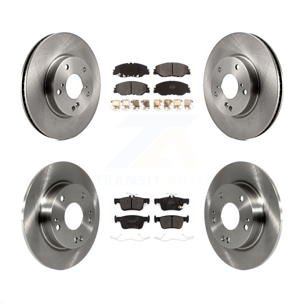 Front Rear Disc Brake Rotors And Semi-Metallic Pads Kit For 2019-2022 Honda Insight K8F-103003 by Transit Auto