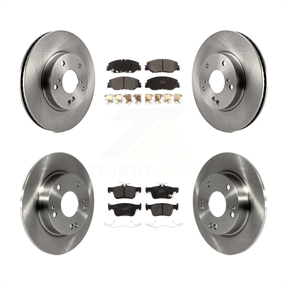 Front Rear Disc Brake Rotors And Semi-Metallic Pads Kit For 2019-2022 Honda Insight K8F-103003 by Transit Auto